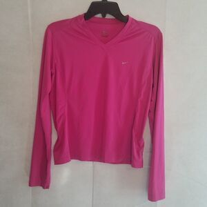 Nike Pink Long-sleeved Dri-Fit Top sz S/M